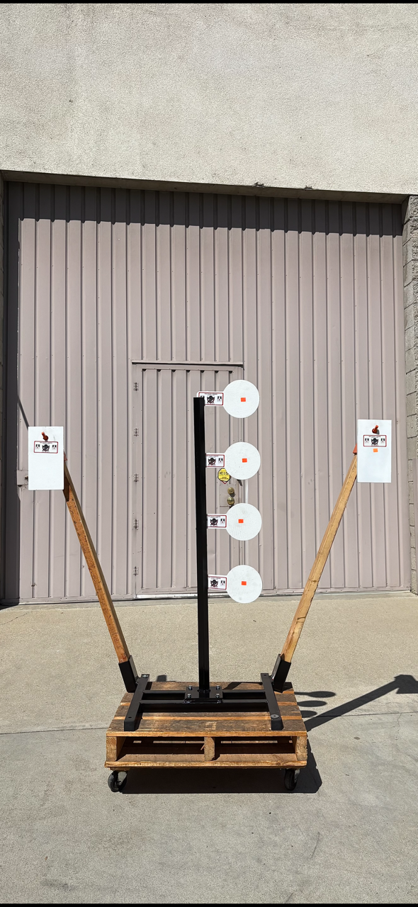 4'-creusabro-8000-steel-dueling-tree-with-4-paddles-2x4-angled-base-easy-setup- hand-built-in-the-usa-$450-shop-alco-target