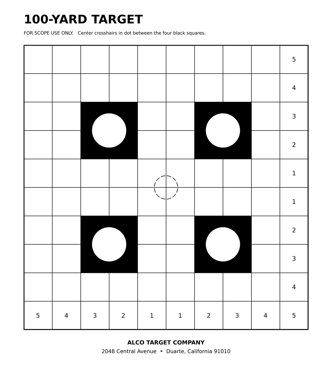 50/200 Yard Sighter Shooting Target