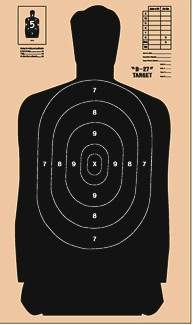 b-27-cardboard-red-dot-police-training-target-24x45-inch-50-yard-nra-silhouette-bundle-of-25-made-in-usa-alco-target
