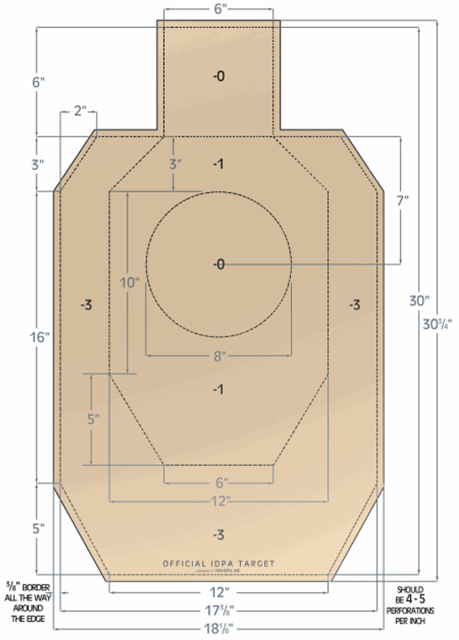 IDPA - Licensed Carboard Shooting Target