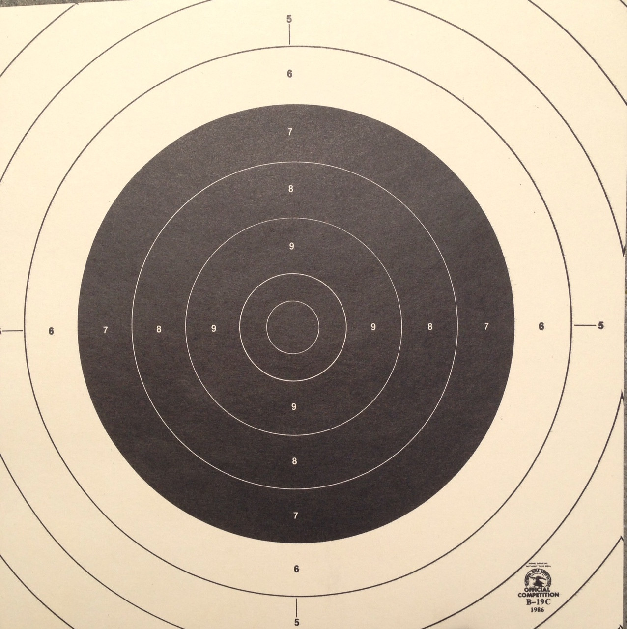 b-19 c-nra-international-50-meter-slow-fire-repair-center-black-center-10.5x10.5-made-in-usa-alco-target