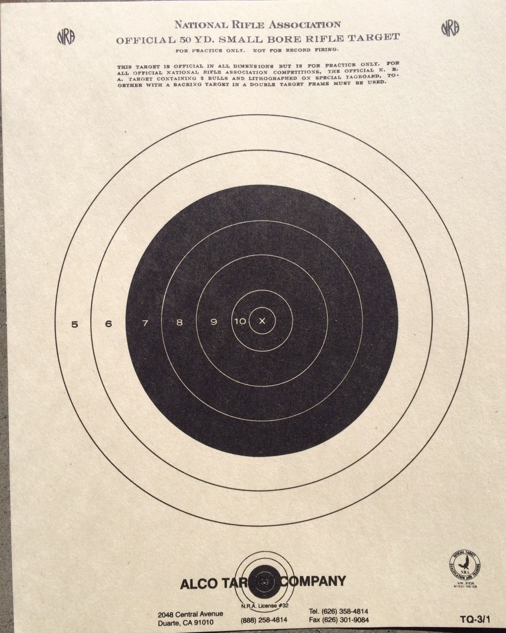 TQ-3/1 Shooting Target