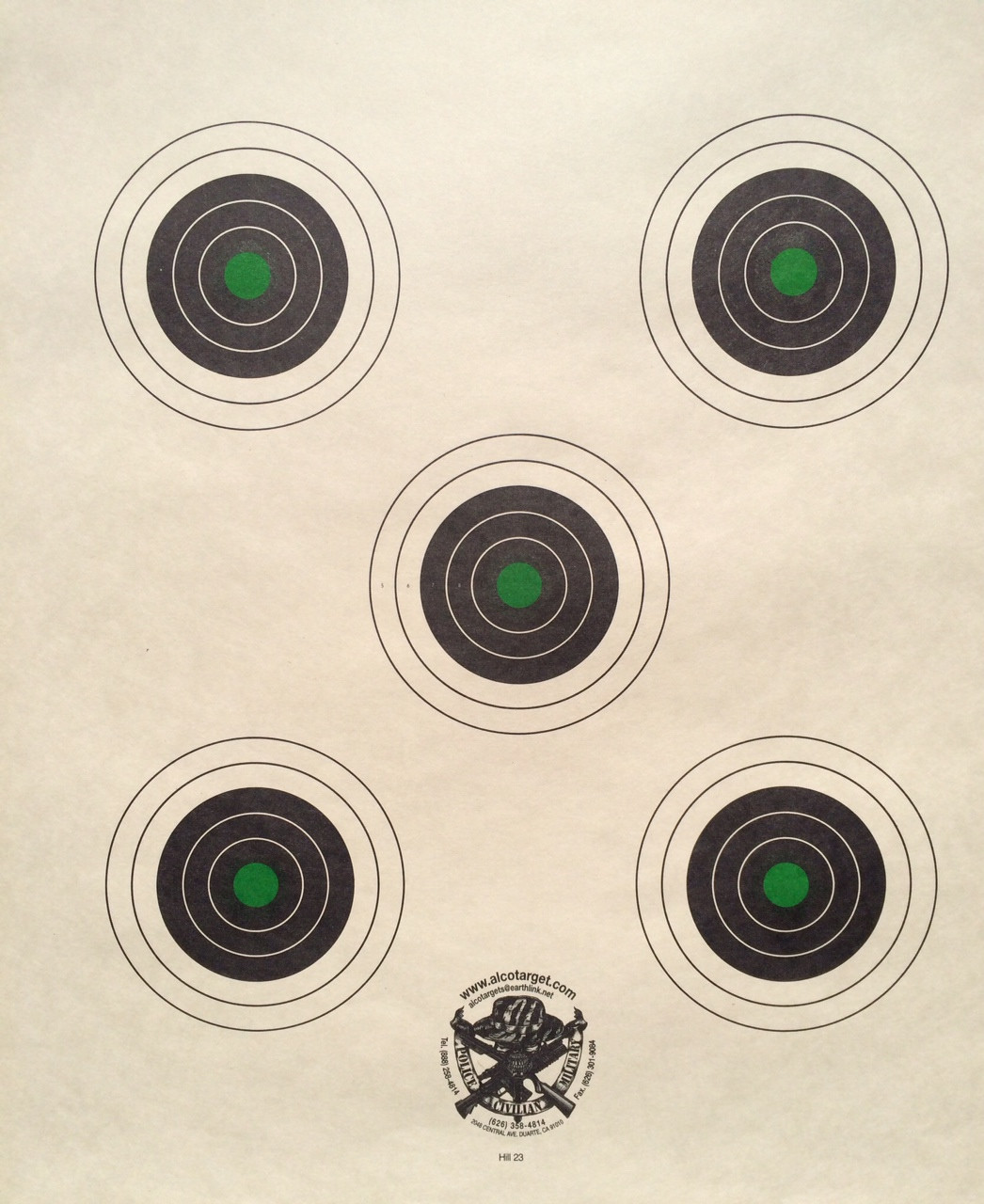 hill-23-variety-pack-4-colors-five-bull-shooting-target-100-targets-made-in-usa-alco-target