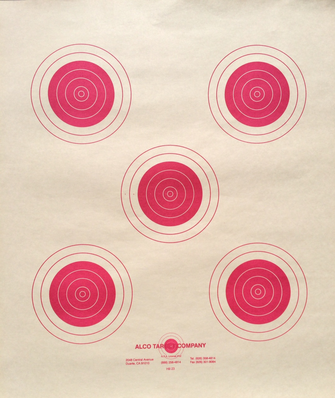 hill-23-variety-pack-4-colors-five-bull-shooting-target-100-targets-made-in-usa-alco-target