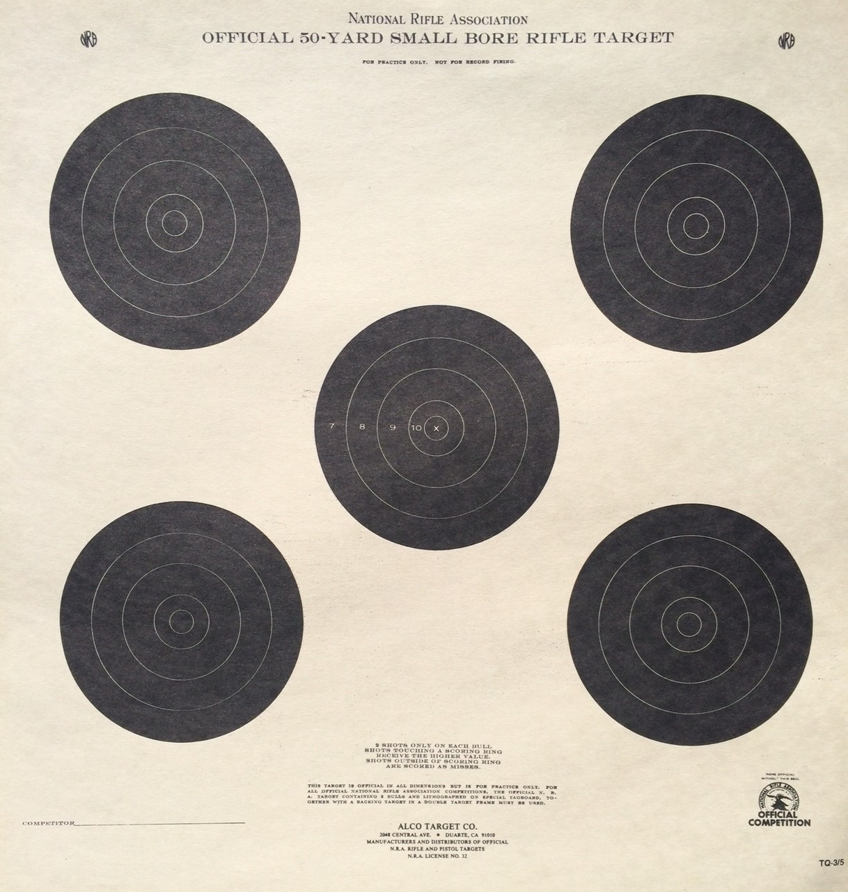 tq-3 5-official-nra-training-qualification-target-14x14-made-in-usa-alco-target