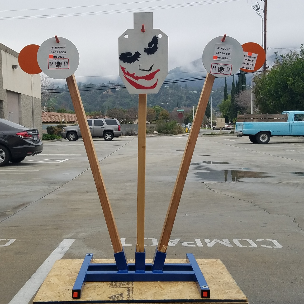 alco-target-three-finger-shooting-target-stand-base-three-2x4-hand-built-usa
