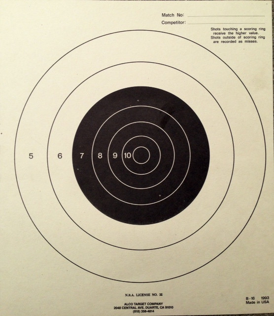 b-16-nra-official-licensed-25-yard-slow-fire-bull-target-black-10.5x12-made-in-usa-alco-target