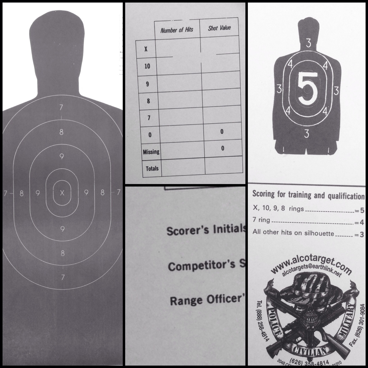 police silhouette targets