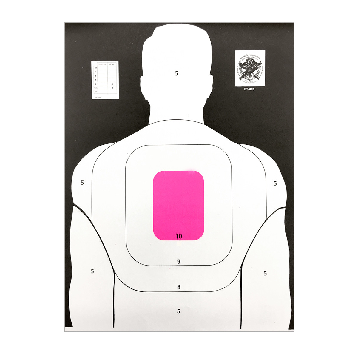 bt-5R-2-fluorescent-pink-reverse-police-training-target-18x24-made-in-usa-alco-target