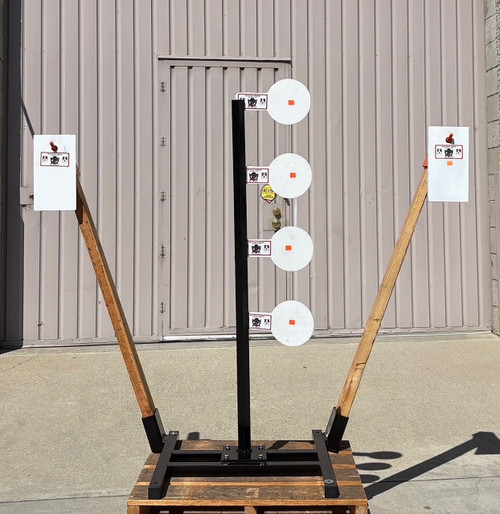 4'-creusabro-8000-steel-dueling-tree-with-4-paddles-2x4-angled-base-easy-setup- hand-built-in-the-usa-$450-shop-alco-target