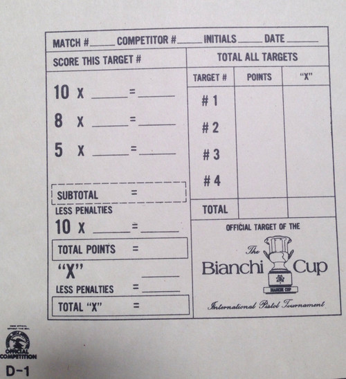D-1P-Bianchi-Cup-Paper-Shooting-Target-100-Pack-NRA-GSSF-Glock-Pistol-Target-Made-in-USA-Alco-Target
