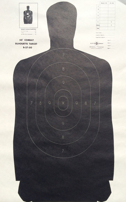 B-27/50 - RED DOT POLICE TRAINING PROGRAM TARGET