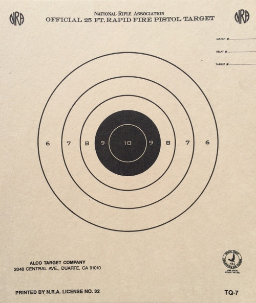 pistol rifle shooting targets official nra targets page 1 alco target company