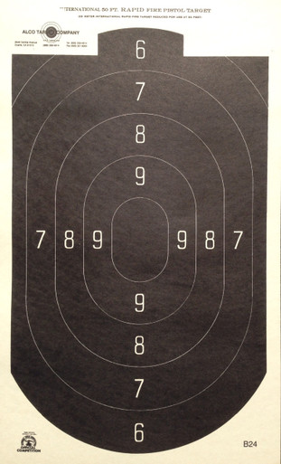 B-27 (24) (CB) BLACK (50 Target Pack) (FREE SHIPPING) - CHL Targets