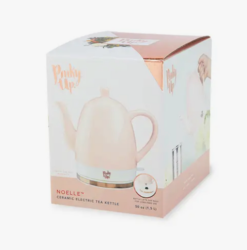 Noelle™ Pink Ceramic Electric Tea Kettle By Pinky Up® - White
