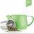 Pluto Porcelain Teapot with infuser/strainer 18oz -Green