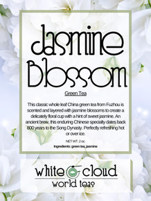 Jasmine Blossom  loose leaf Green Tea, floral green tea, weight loss tea