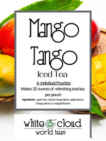 Mango Tango Green Iced Tea, how to make iced tea with loose leaf tea, green iced tea, low caffeine tea, green loose tea,mango tea