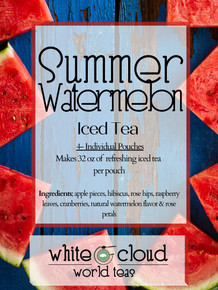 Summer Watermelon Iced Tea Pouches, iced tea, how to make iced tea, loose leaf tea, caffeine free iced tea, cold brew iced tea, cold steep