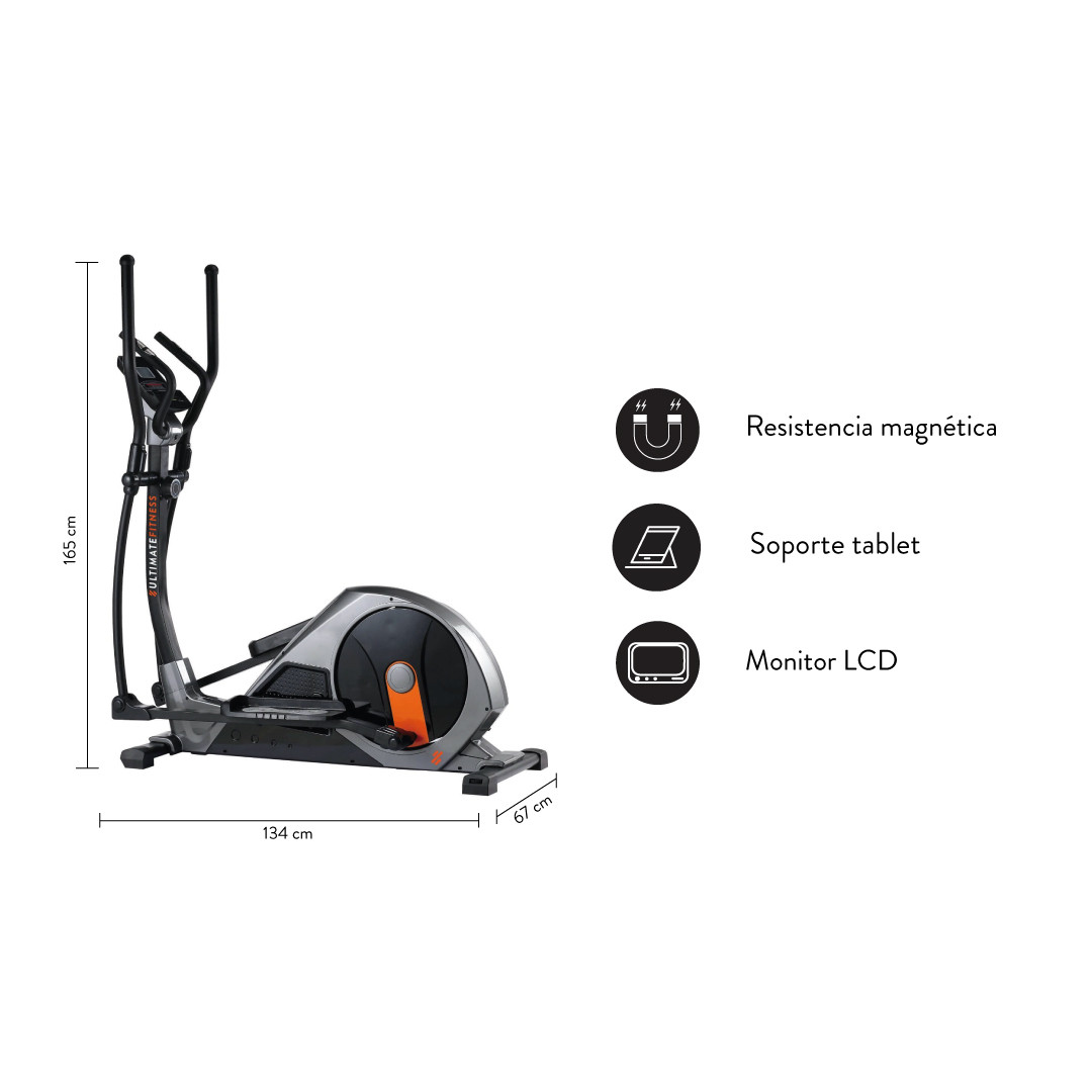 Bicicleta elíptica Lightfit 1030 G2336RFNH + suporte de comprimidos/sm –