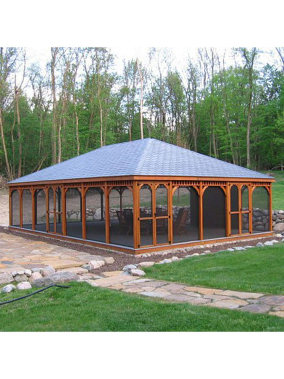 24 x 32 Rectangle Wood Gazebo