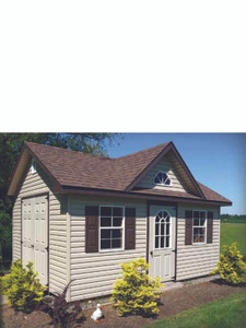 Deluxe Vinyl Sided A-Frame Dormer Shed Deluxe Vinyl Sided A-Frame Dormer Shed