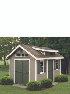 Deluxe Painted Wood A-Frame Dormer Shed Deluxe Painted Wood A-Frame Dormer Shed