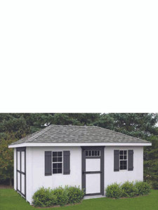Deluxe Painted Wood Hip Barn Deluxe Painted Wood Hip Barn