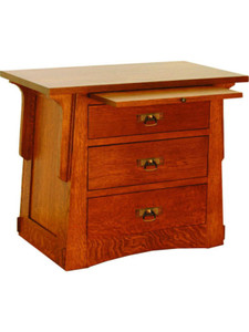 Aurora Crofter 3-Drawer Nightstand with Pullout
