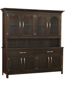 Lancaster Legacy Georgetown 394 4-door solid wood hutch, Amish-built in America