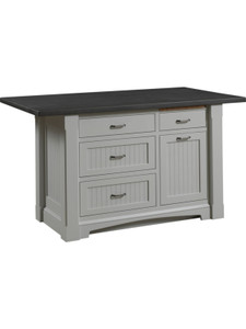 Designer Series 49? Turned Legs 1 Door 4 Drawer Kitchen Island