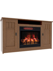 Sierra Mission Media Console with Fireplace 3050-S