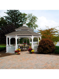 Colonial Style Metal Roof Oval Gazebo