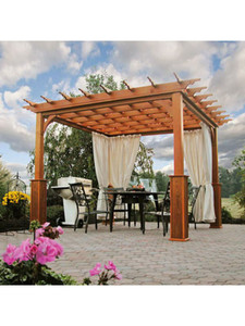 12 x 16 Country Style Rectangle Gazebo with Bridge