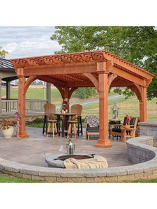 Santa Fe Cedar Pergola Kit with 8" Square posts - Amish-made