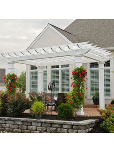 10 x 14 Artisan Vinyl Pergola with 10 in Columns