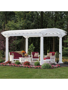16 x 32 Arcadia White Vinyl Pergola Kit