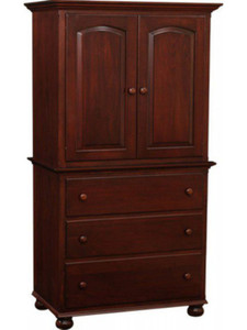 Luellen 3-Drawer Chest-on-Chest Armoire Base and Top