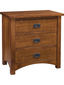 Claremont Mission 28" Night Stand with 3 Drawers