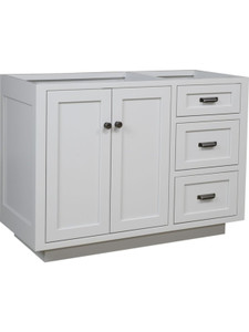 Handcrafted Toe-Kick bathroom vanity with customizable drawers and finish in solid wood Handcrafted Toe-Kick bathroom vanity with customizable drawers and finish in solid wood