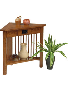 Corner Table With Drawer 75