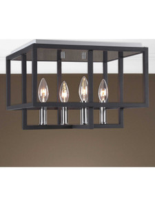 Quadrangle, 4 Lt Flush Mount 22281