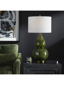 Gourd Table Lamp, Green 30203-1