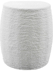 Resort Accent Stool, White 25188