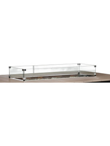 12" x 24" Rectangular Glass Wind Guard