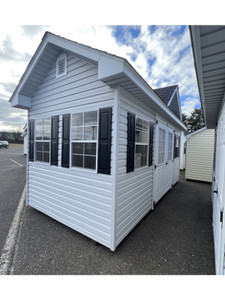 8'x16' Deluxe A-Frame with Dormer Vinyl Shed 8'x16' Deluxe A-Frame with Dormer Vinyl Shed