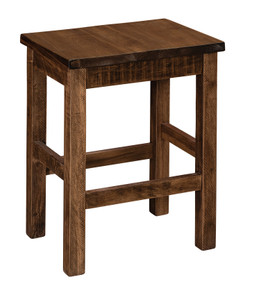 Alto Stationary Bar Stool w/wooden seat