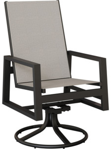 Vida High Back Sling Swivel Rocker Dining Chair Vida High Back Sling Swivel Rocker Dining Chair