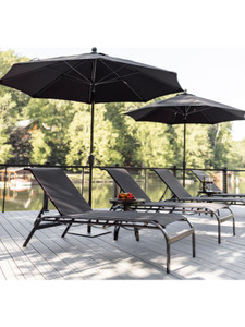 Murphy Sling Chaise Lounge With Arms