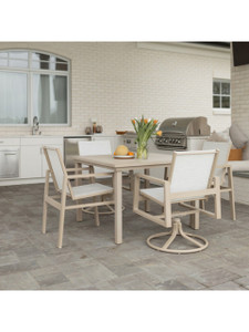 Vida Padded Sling Swivel Rocker Dining Chair Vida Padded Sling Swivel Rocker Dining Chair